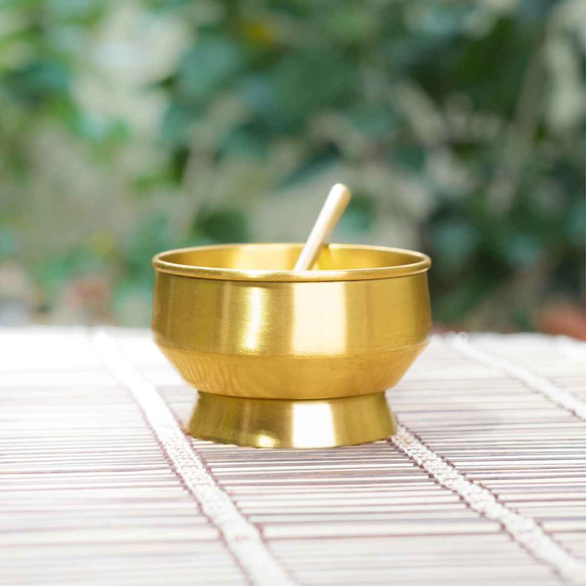 Brass Bowl with Spoon | Handcrafted Serving Bowl
