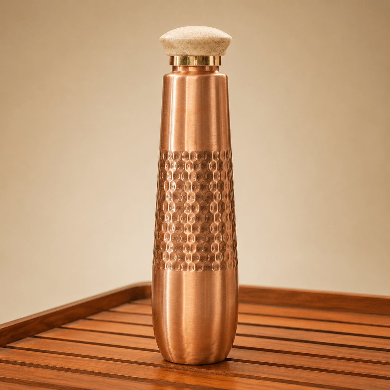 Pure Copper Water Bottle | Handcrafted Ayurvedic Drinkware for Daily Wellness - House of Dhatu