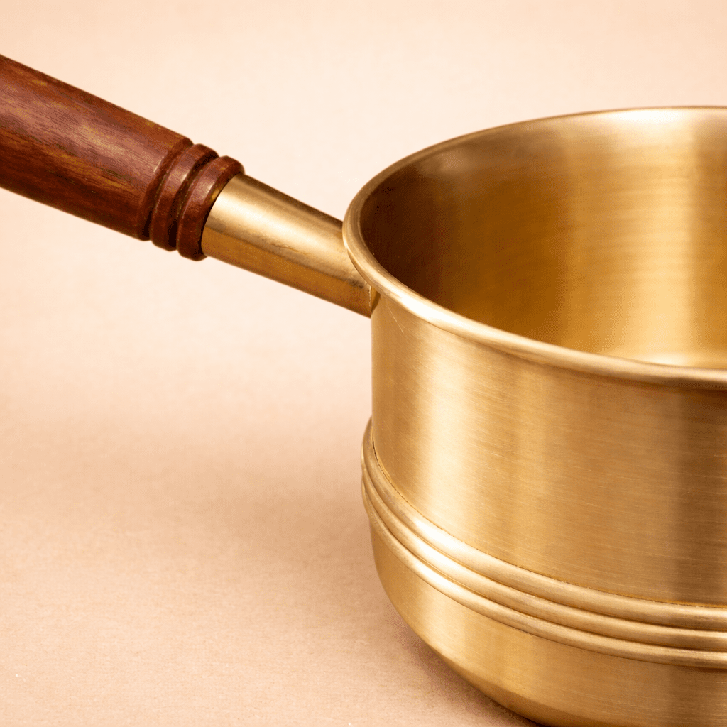 Brass Chai Pan/ Sauce Pan - Dhatu